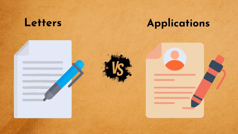 request letter vs application letter